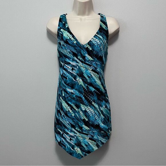 Magicsuit Aquarius Taylor Multi-Color Tankini Swim Top Size 14 - Picture 1 of 7